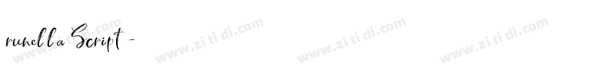 runella Script字体转换 runella Script字体转换